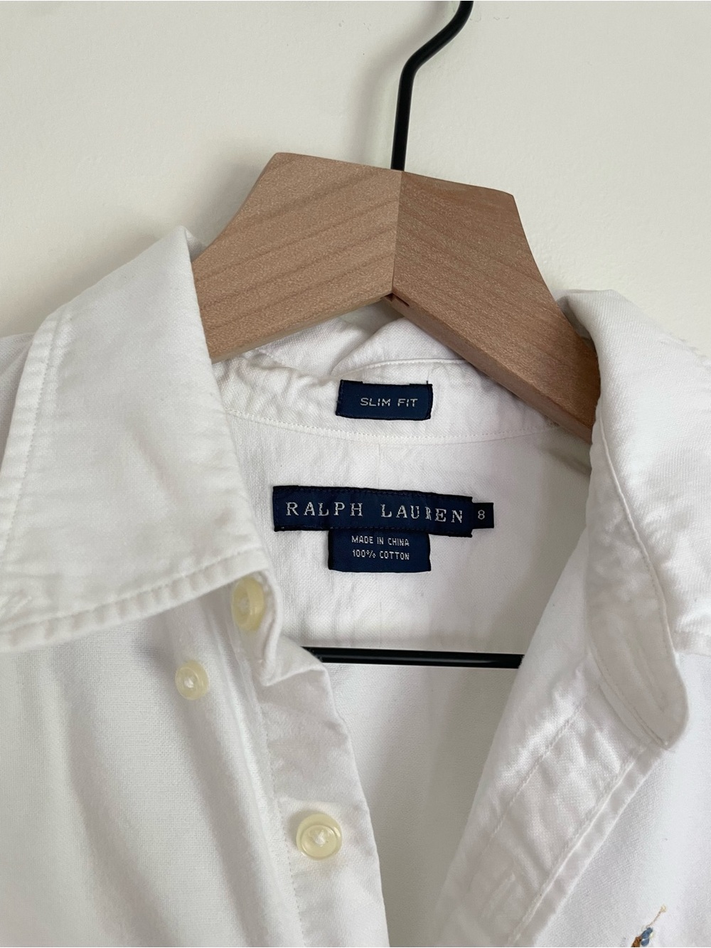 Ralph Lauren White Slim Fit Oxford Shirt - Picture 5 of 7